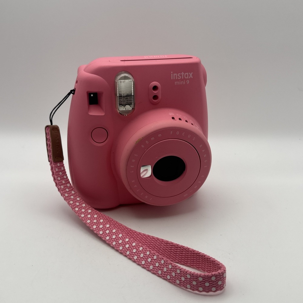 Fujifilm Instax Mini 9 Instant Camera Pink Tested & Clean Works Great